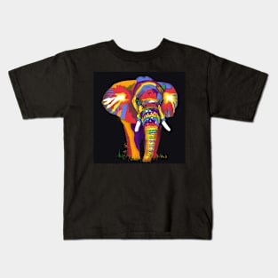 Rainbow Elephant Kids T-Shirt